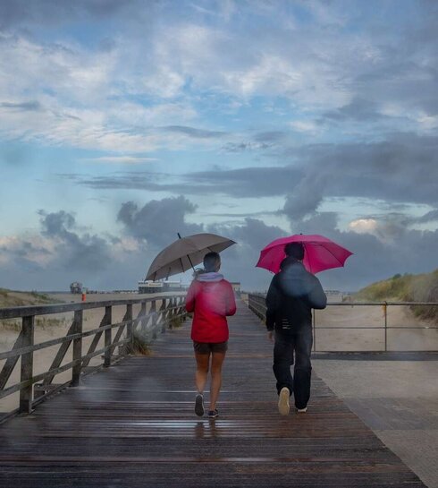 Seebrücke im Herbst