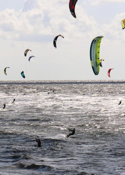 Kitesurfer auf der Nordsee