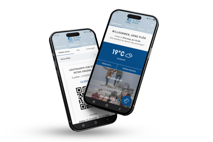Mockup of a Cell Phone with a Guest Card