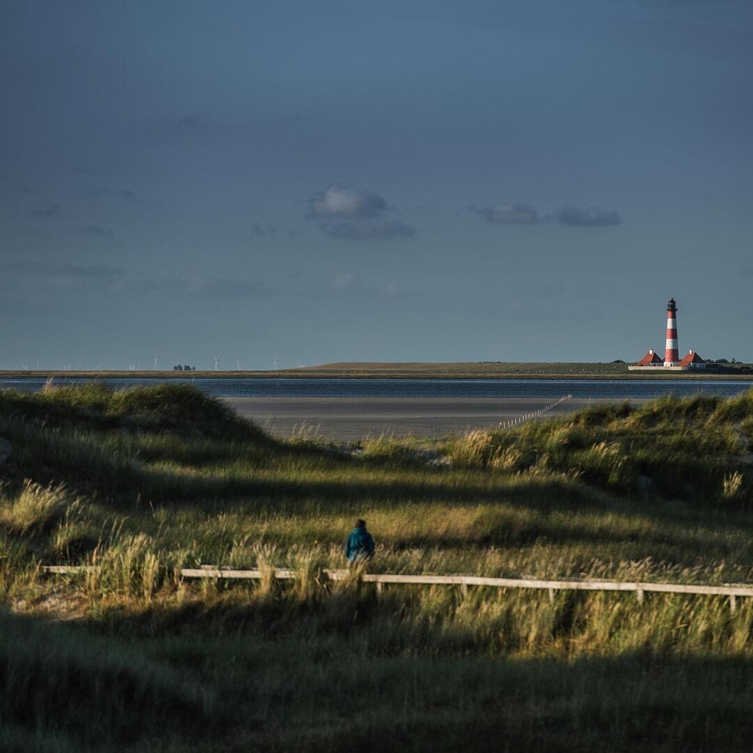 Dünenlandschaft vor dem Westerhever Leuchtturm
