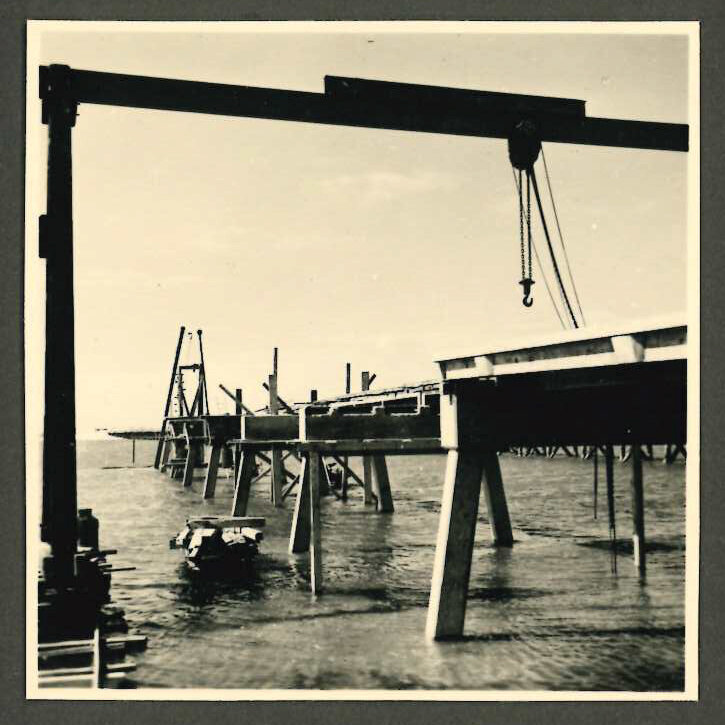 Bauphase der Seebrücke 