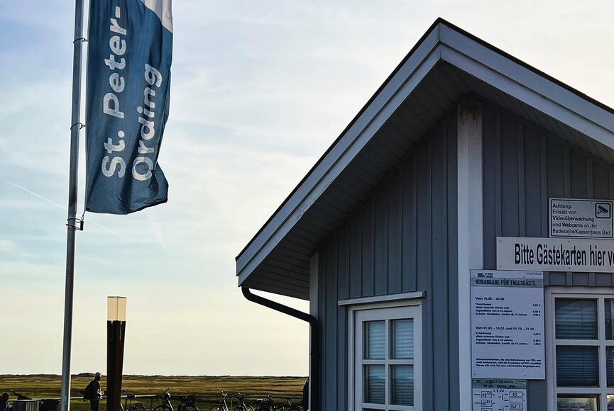 Kassiererhäuschen am Strandübergang der Seebrücke 