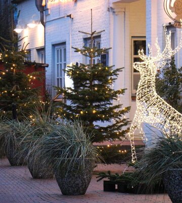 Weihnachtsbeleuchtung im Dorf