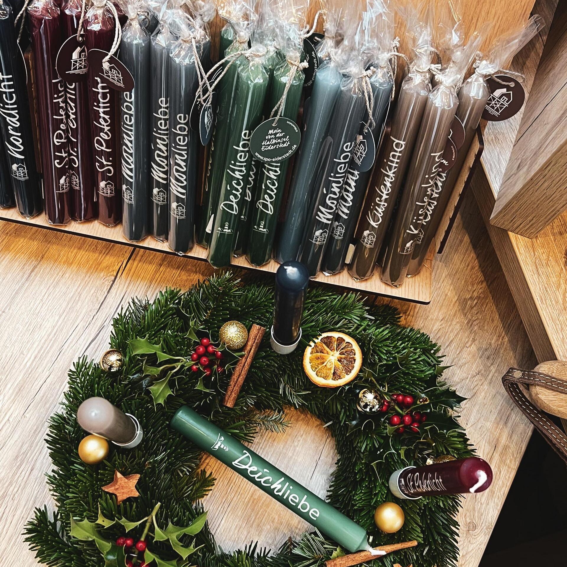 Adventskranz mit den Wünschelichtern aus dem SPO-Fanshop