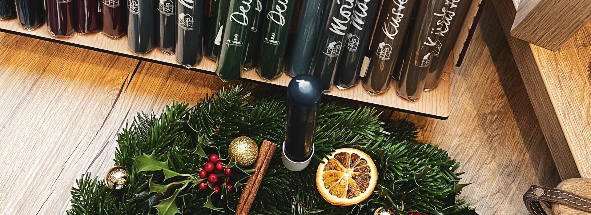 Adventskranz mit Stabkerzen