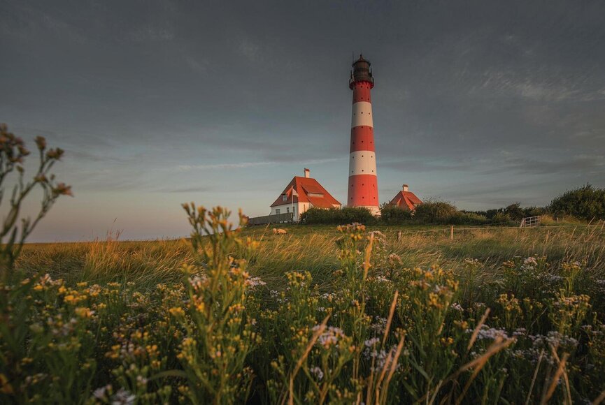 Blick auf den Westerhever Leuchtturm