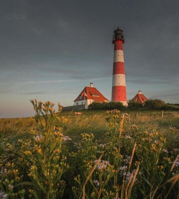 Blick auf den Westerhever Leuchtturm