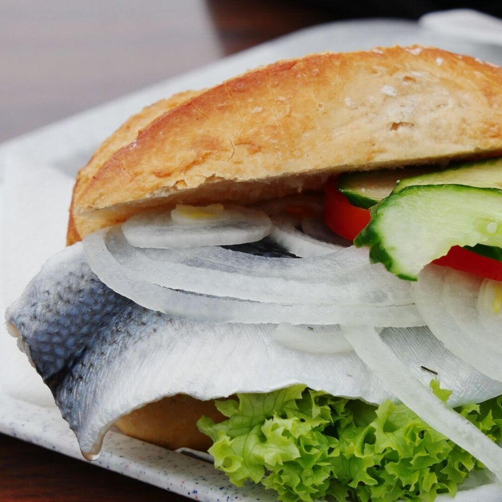 Fischbrötchen mit Bismarckhering