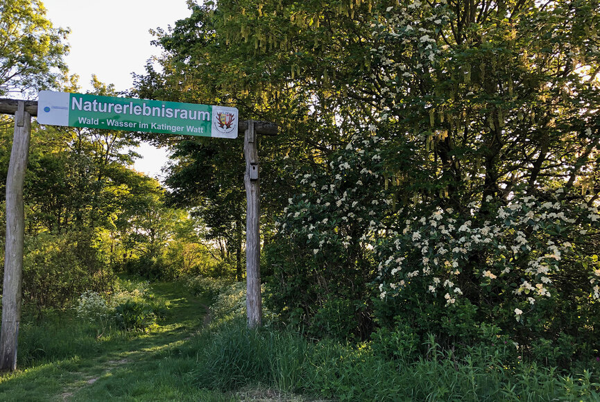 Eingang zum Naturerlebnisraum Katinger Watt
