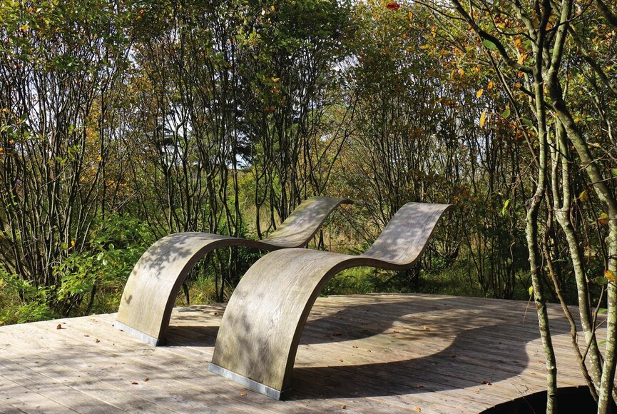 Schwebeliegen auf dem Naturpfad