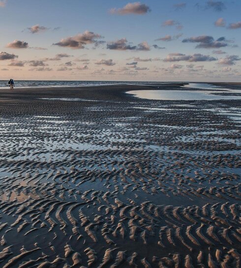Wattstruktur am Strand
