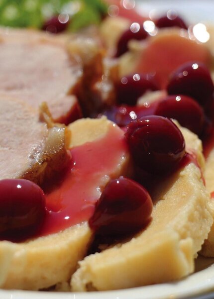 Mehlbeutel mit Kirschen im Kirchspielkrug Tetenbüll