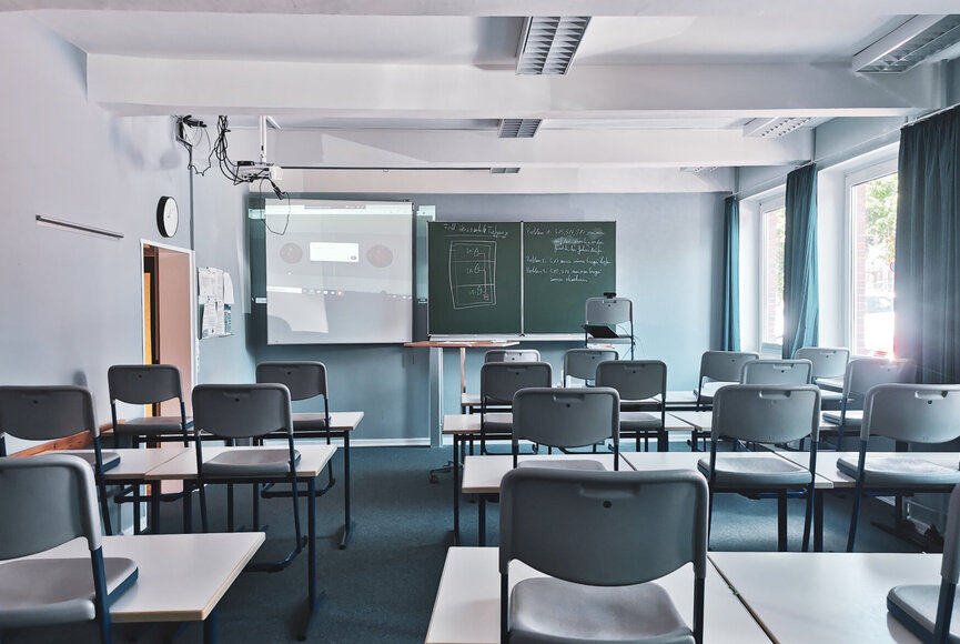 Klassenraum in der Berufsschule Malente