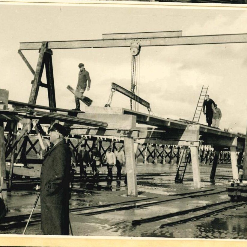 Bauphase der Seebrücke 