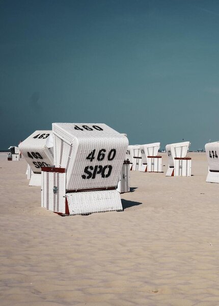 Beach chairs in the sand